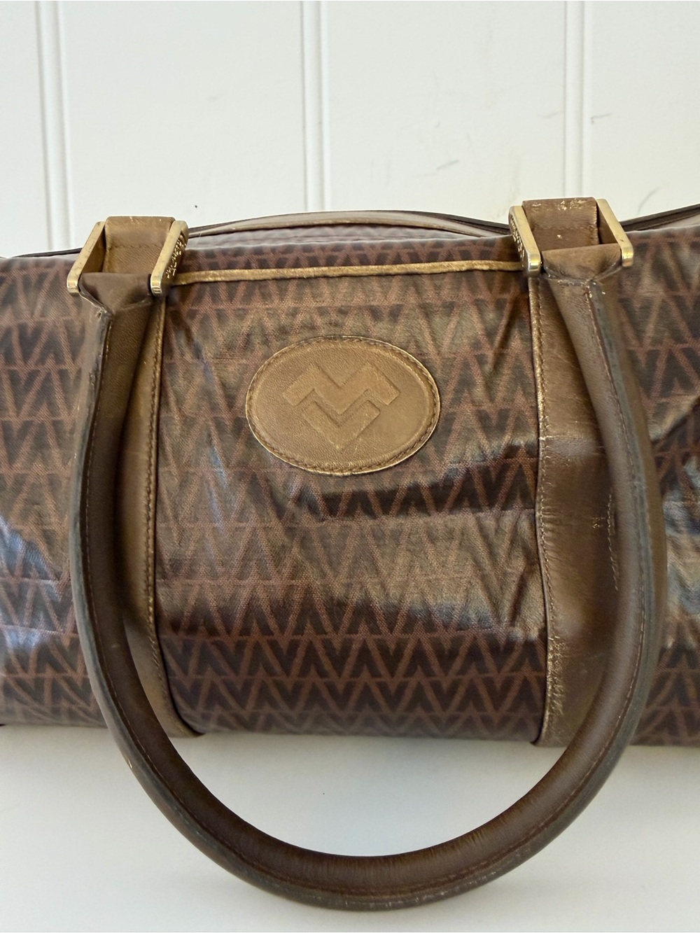 ✨ Vintage Mario Valentino Made in Italy Boston Bag - Picture 3 of 15